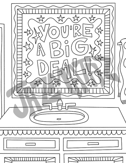 House Tour Coloring Pages! (printable)