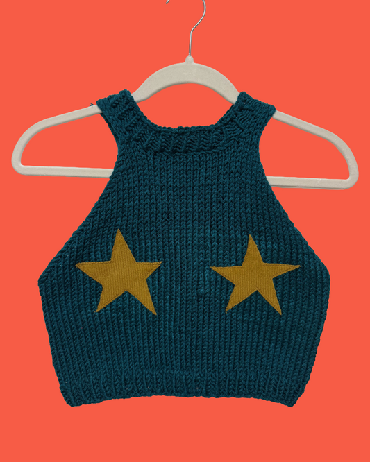 Hand-Knit star boob tank (M/L) (Copy)