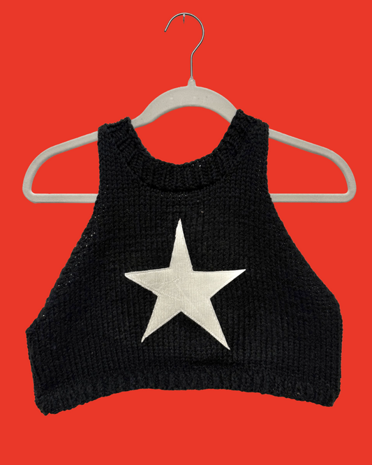 Hand-Knit star tank (M/L)