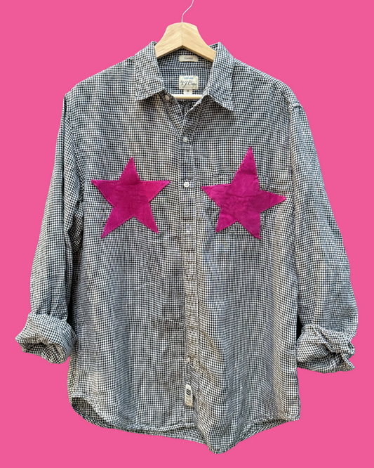 Gigham star boob button up (M)