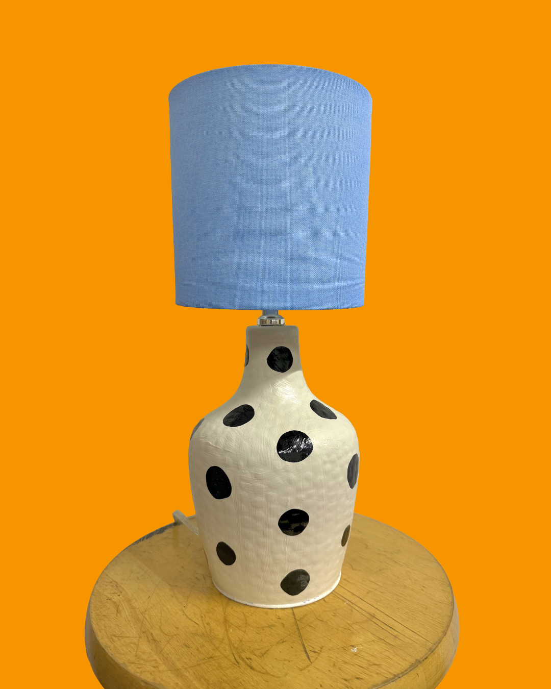 Polka dot and blue lamp