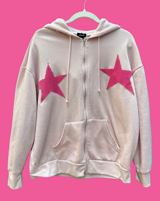 Pink star boobs zip up (L/XL)