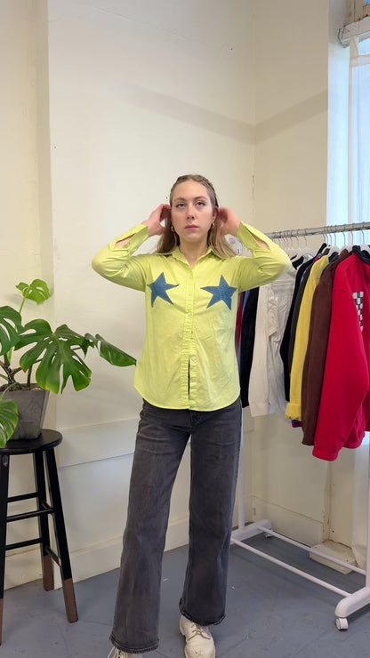 Green Star Boob Button Up (S/M)